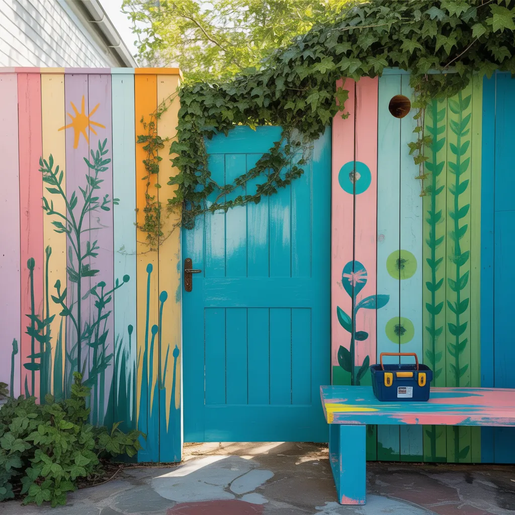 fence ideas painted