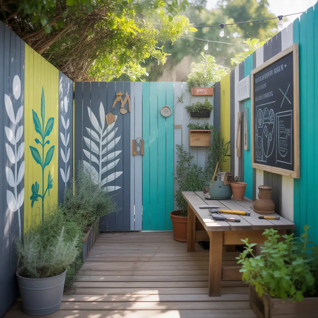 fence ideas painted