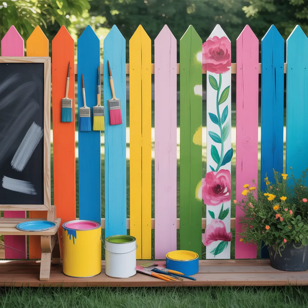 fence ideas painted