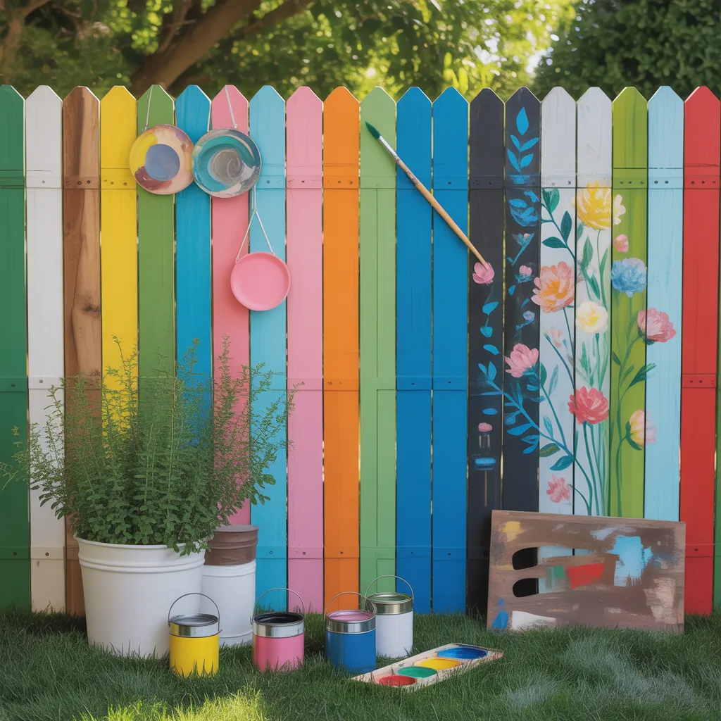 fence ideas painted