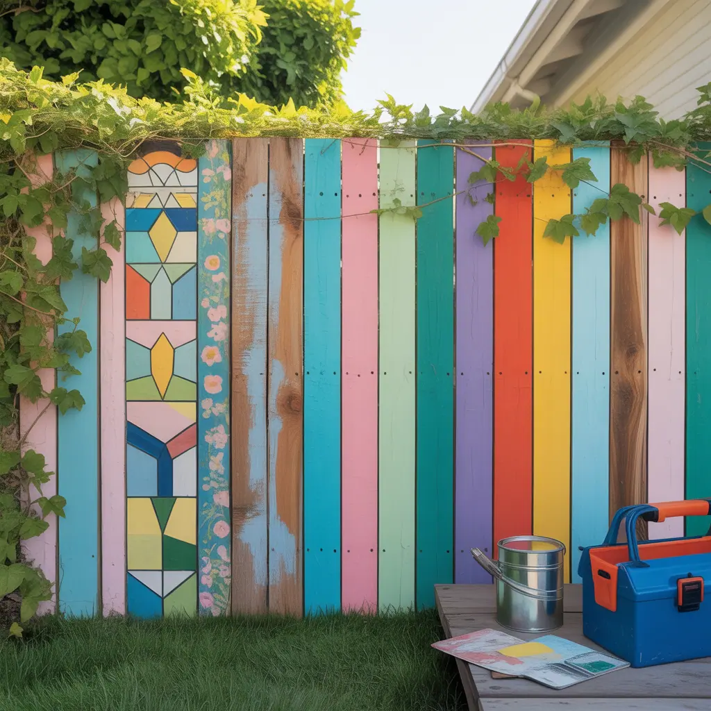 fence ideas painted