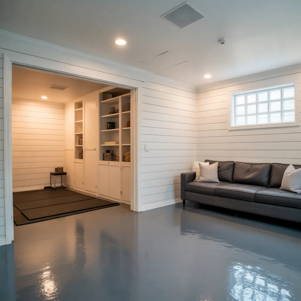 finished basement ideas simple