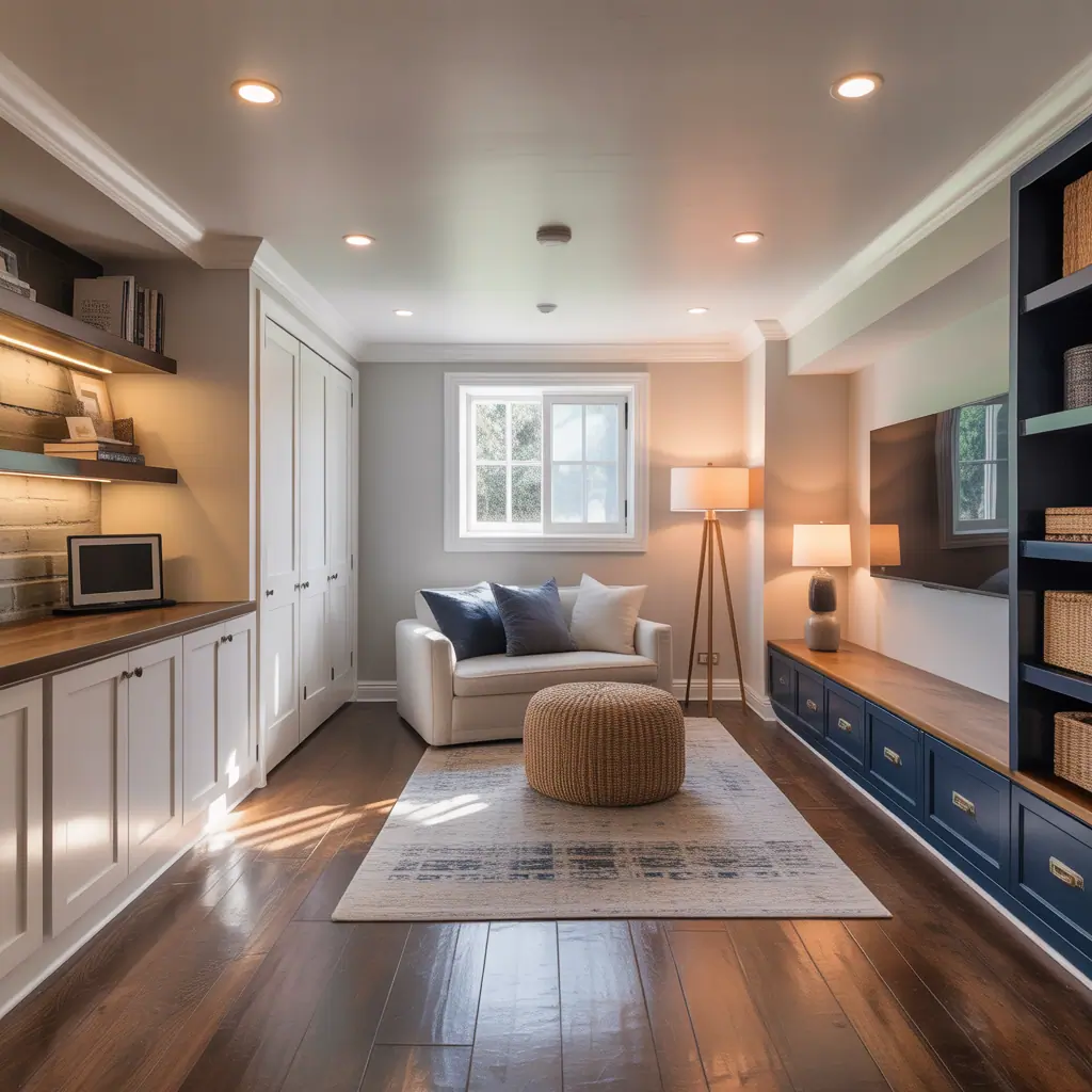 finished basement ideas simple