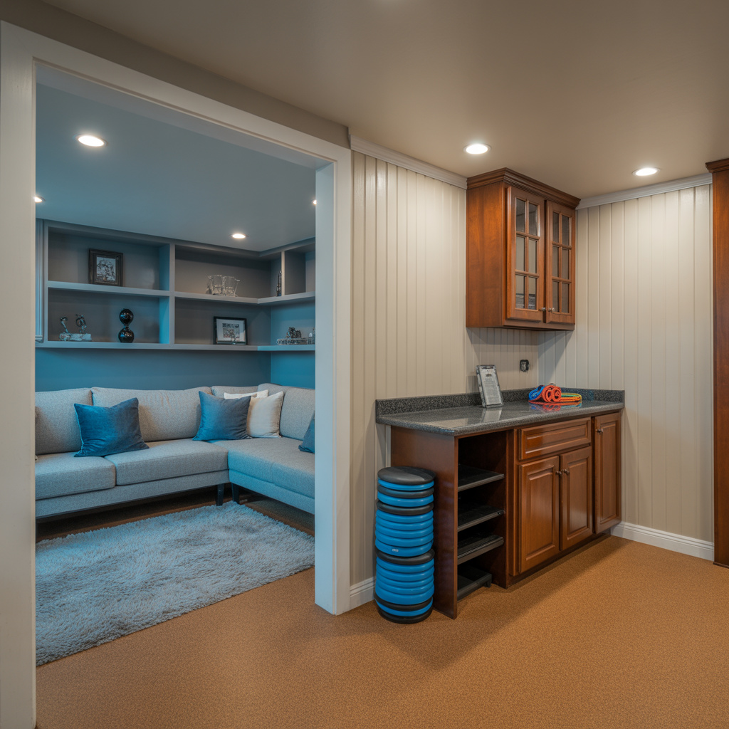 finished basement ideas simple