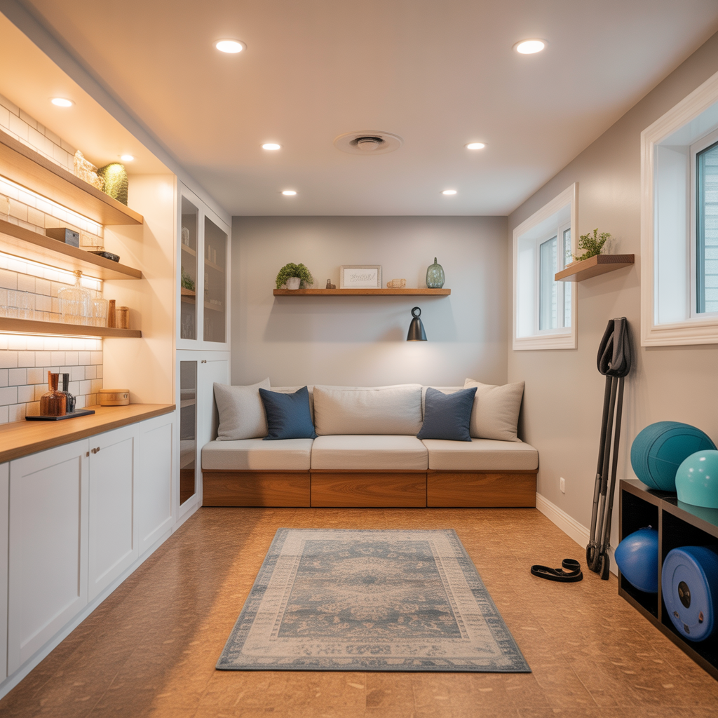 finished basement ideas simple