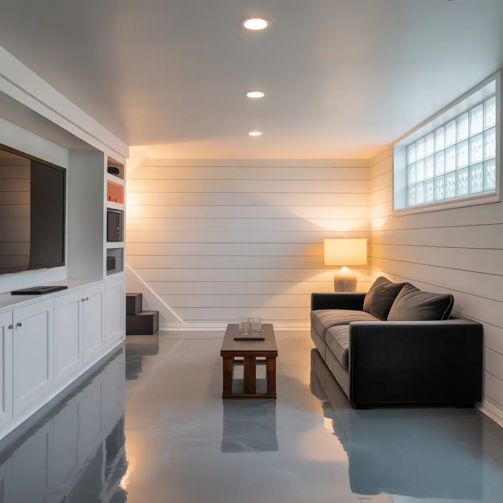 finished basement ideas simple