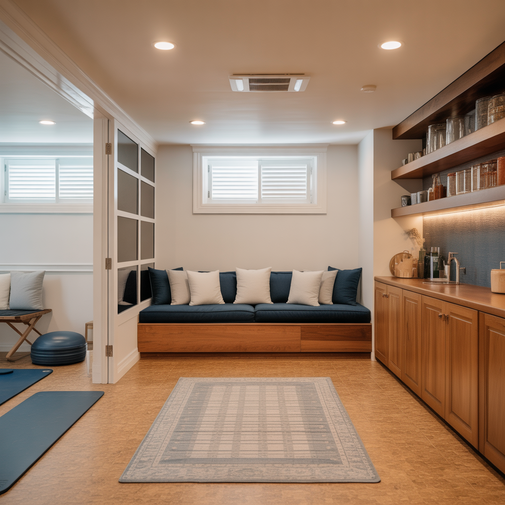 finished basement ideas simple