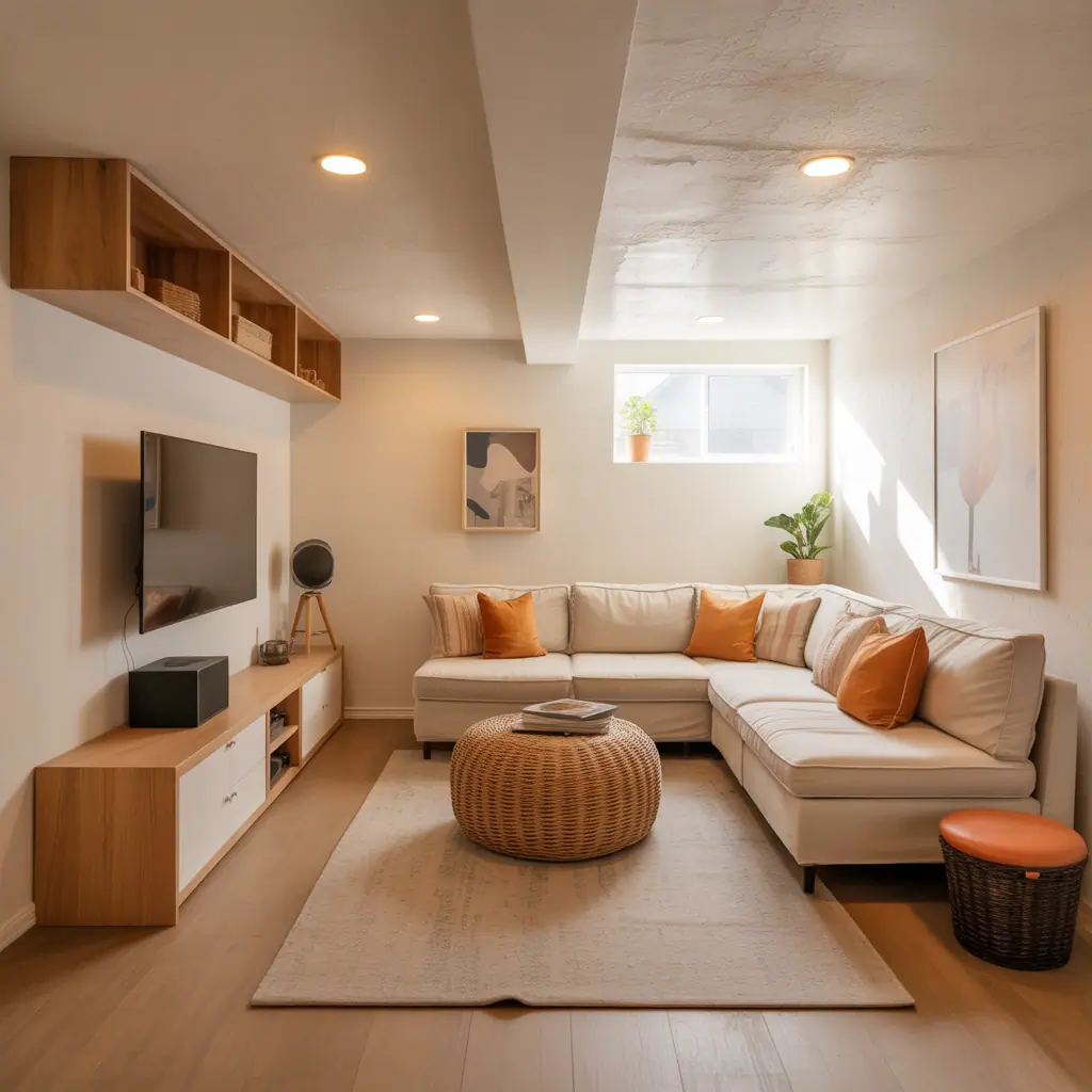 finished basement ideas simple