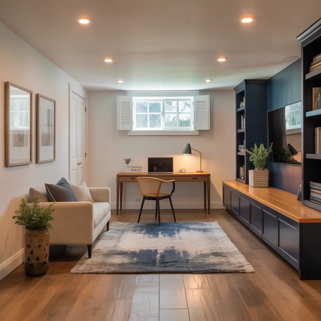 finished basement ideas simple