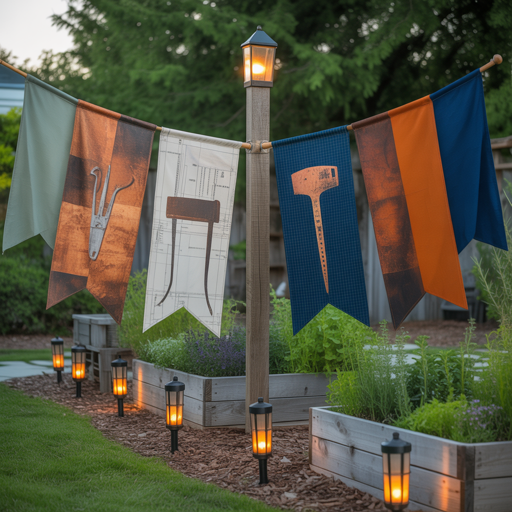 flag pole landscape ideas