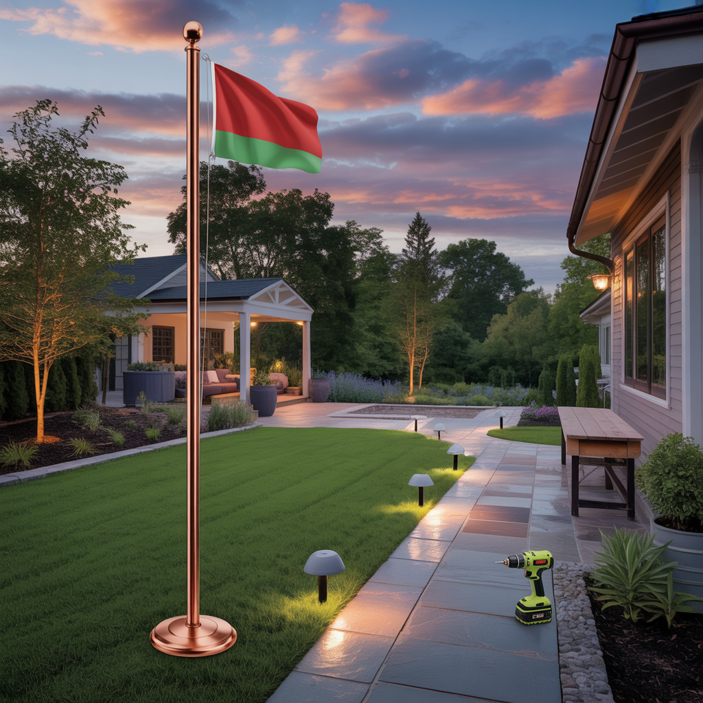 flag pole landscape ideas