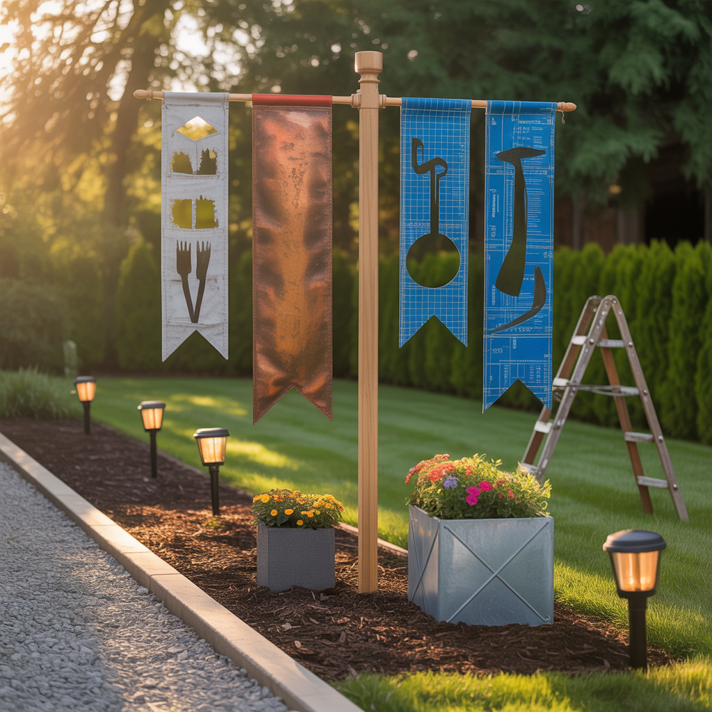flag pole landscape ideas