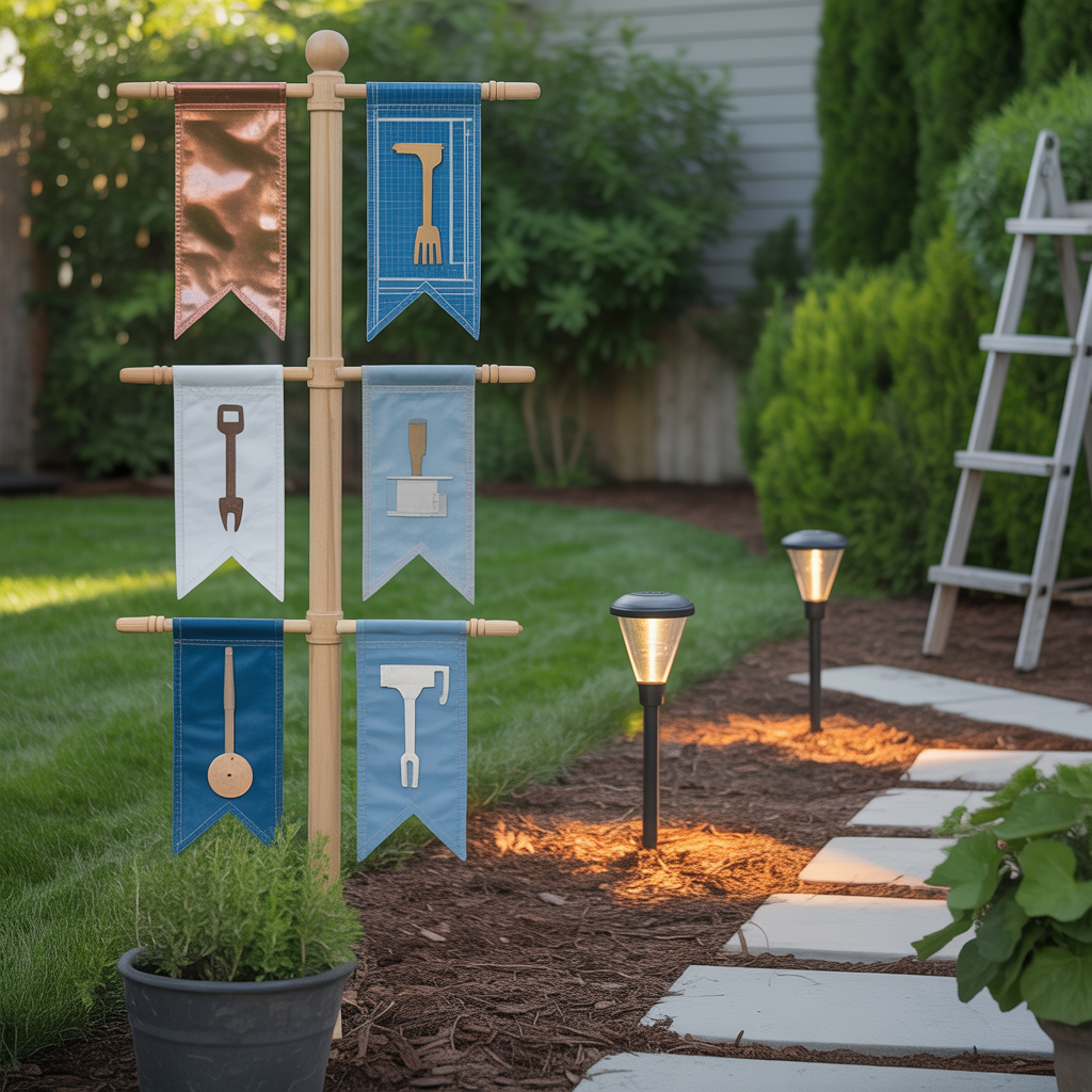 flag pole landscape ideas