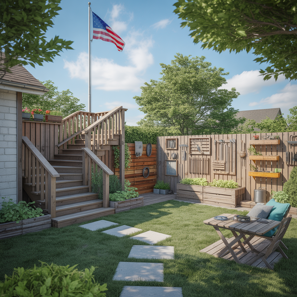 flag pole landscape ideas