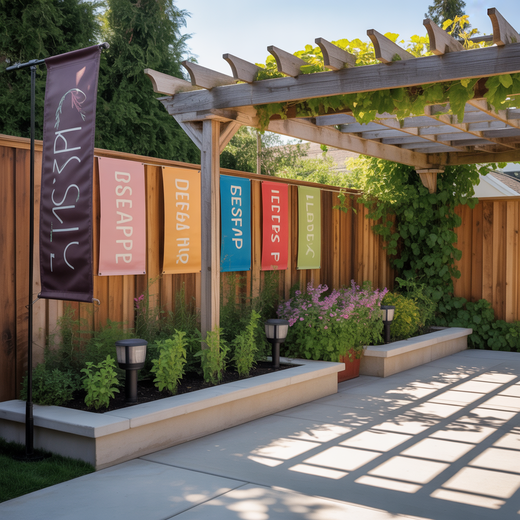 flag pole landscape ideas