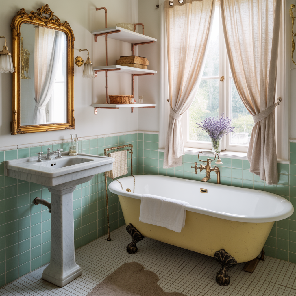 French Bathroom Decor Vintage