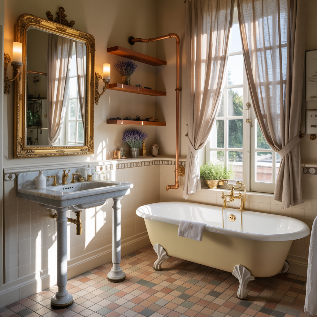 French Bathroom Decor Vintage