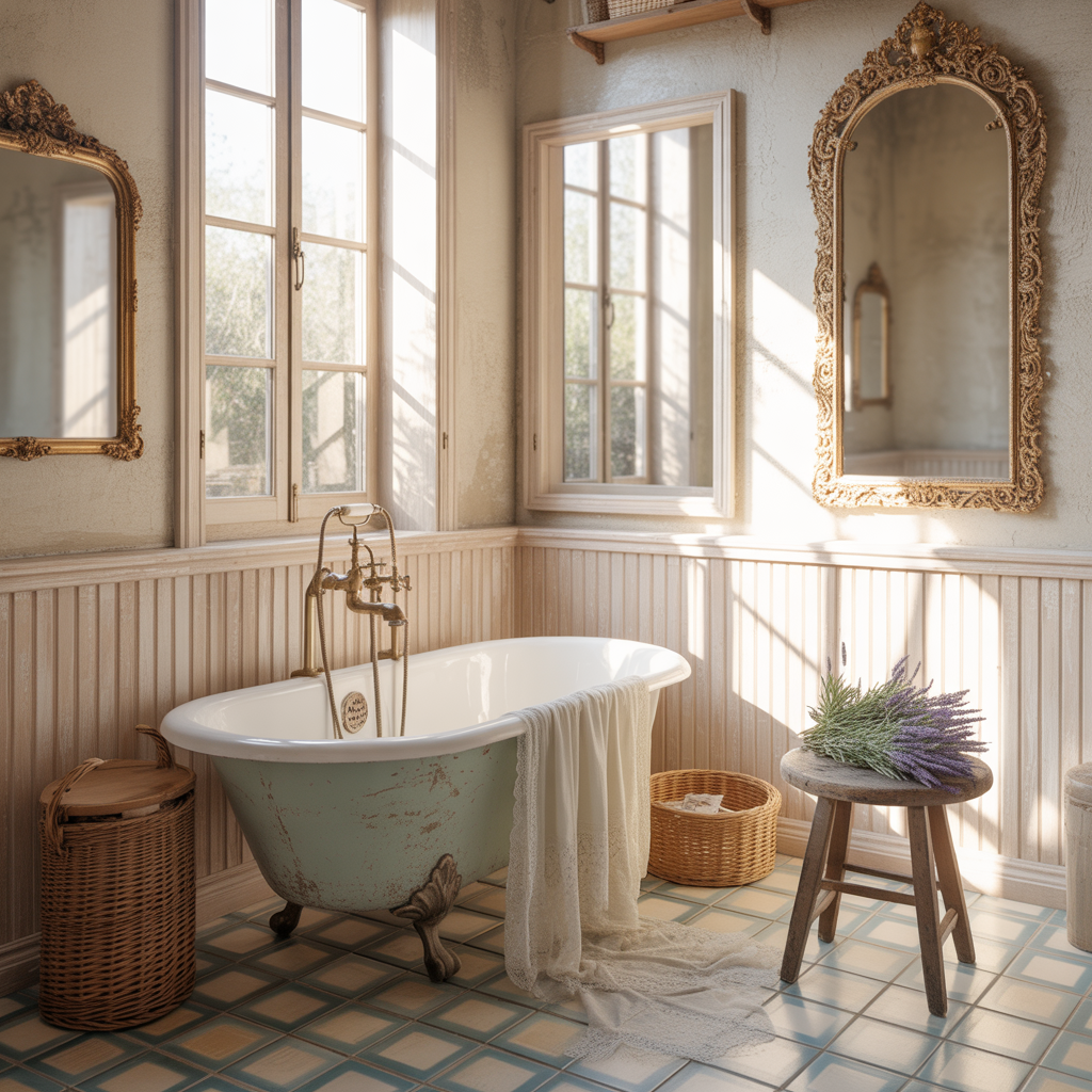 French Bathroom Decor Vintage