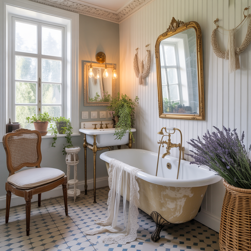 French Bathroom Decor Vintage