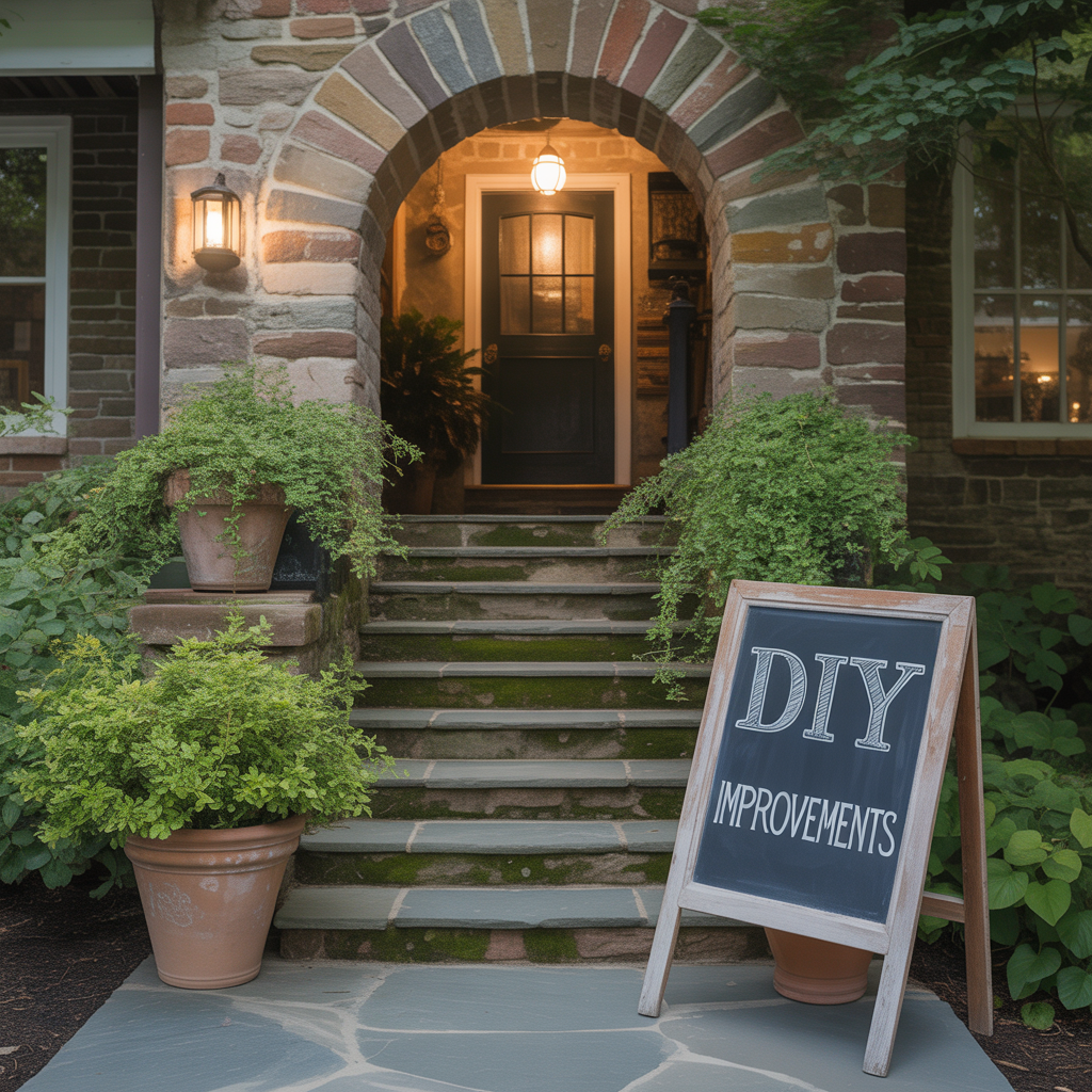front porch entrance stone ideas