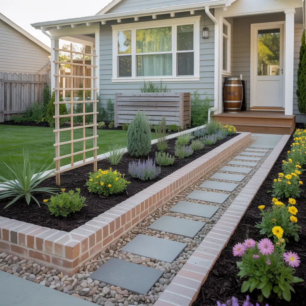 front yard flower bed simple ideas
