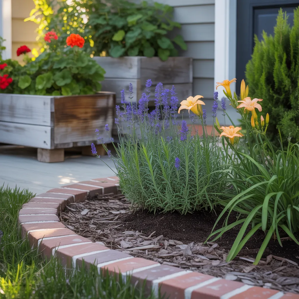 front yard flower bed simple ideas