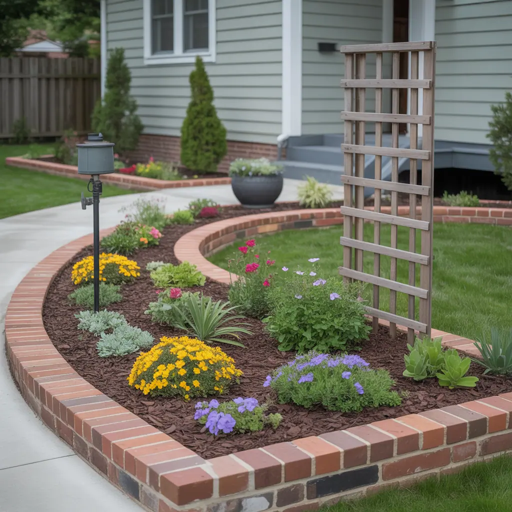 front yard flower bed simple ideas