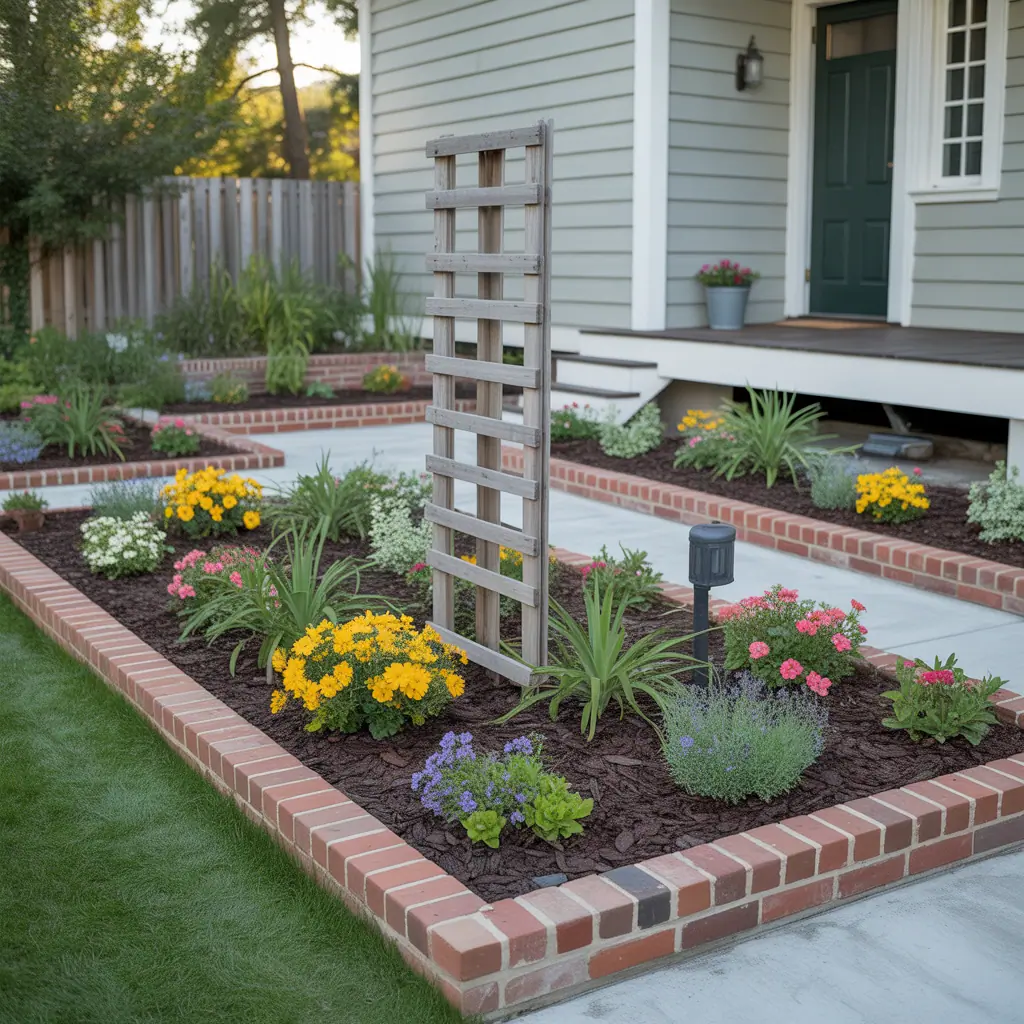 front yard flower bed simple ideas