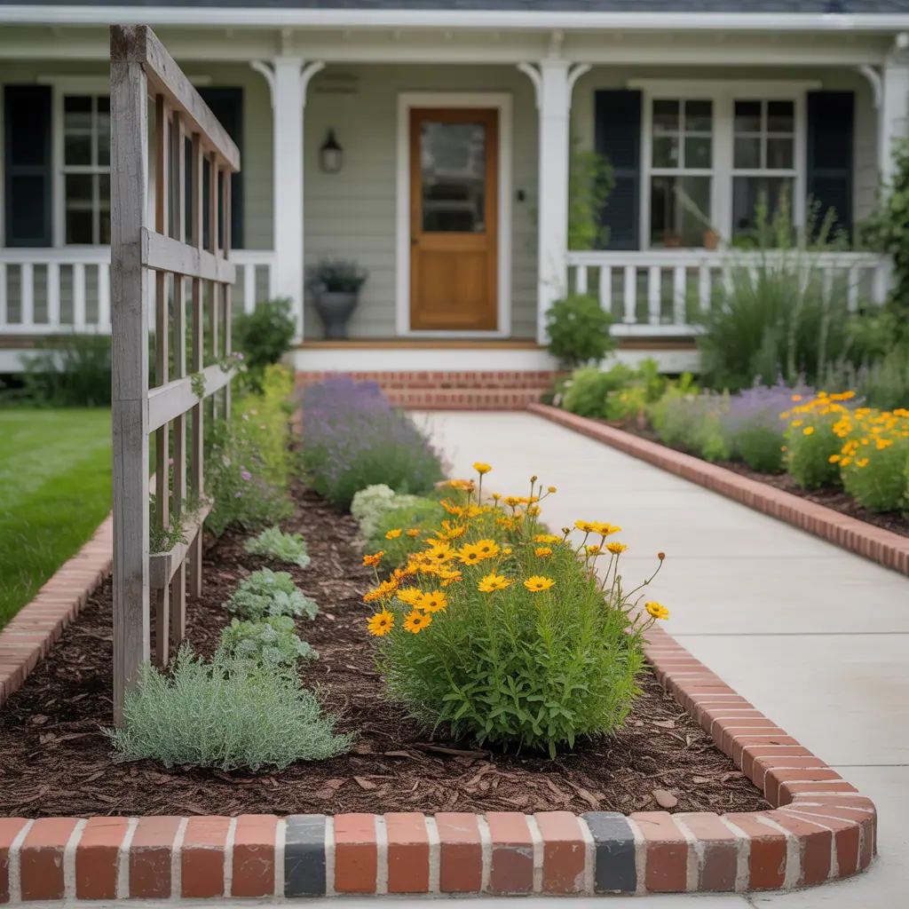 front yard flower bed simple ideas
