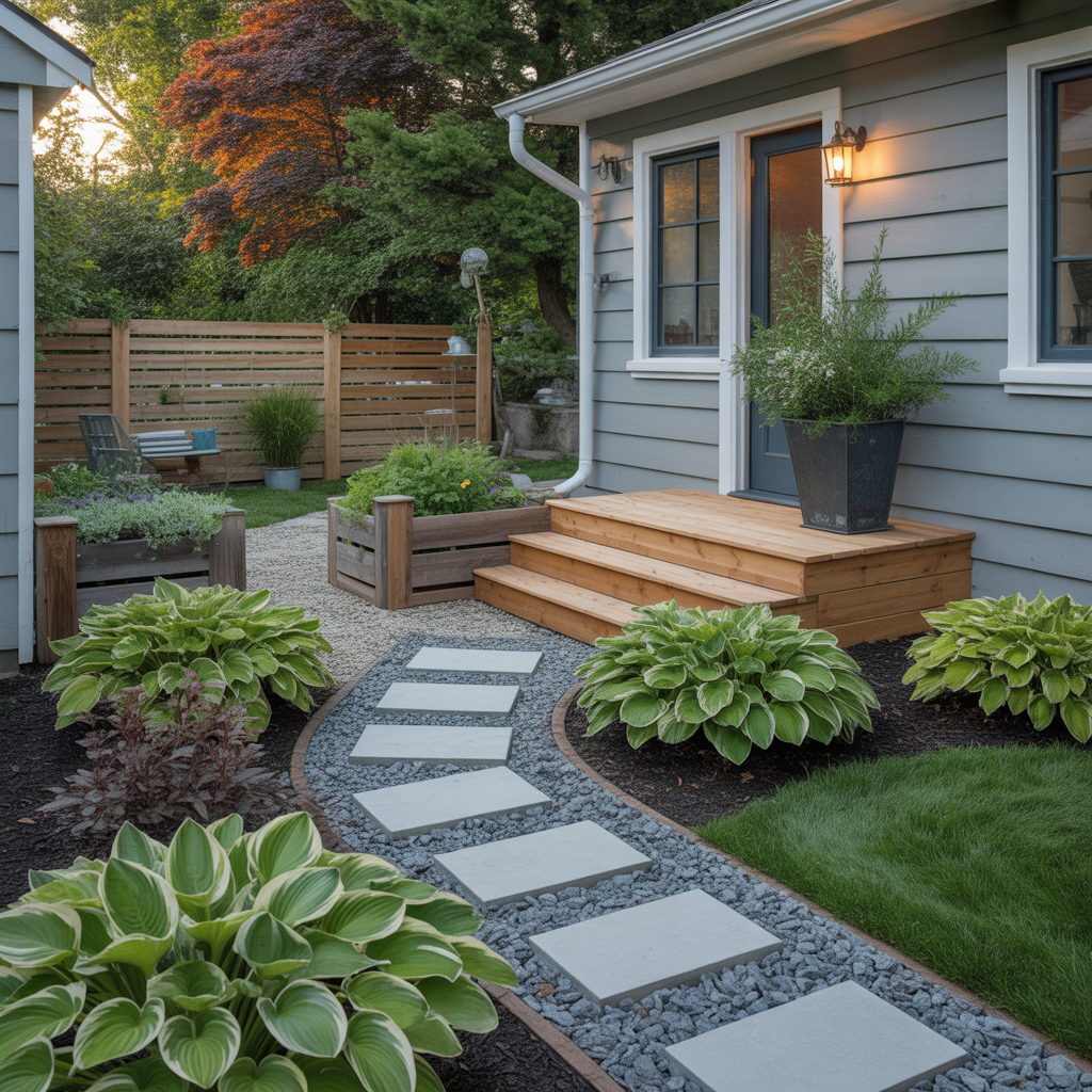front yard hosta outdoor plans garden ideas