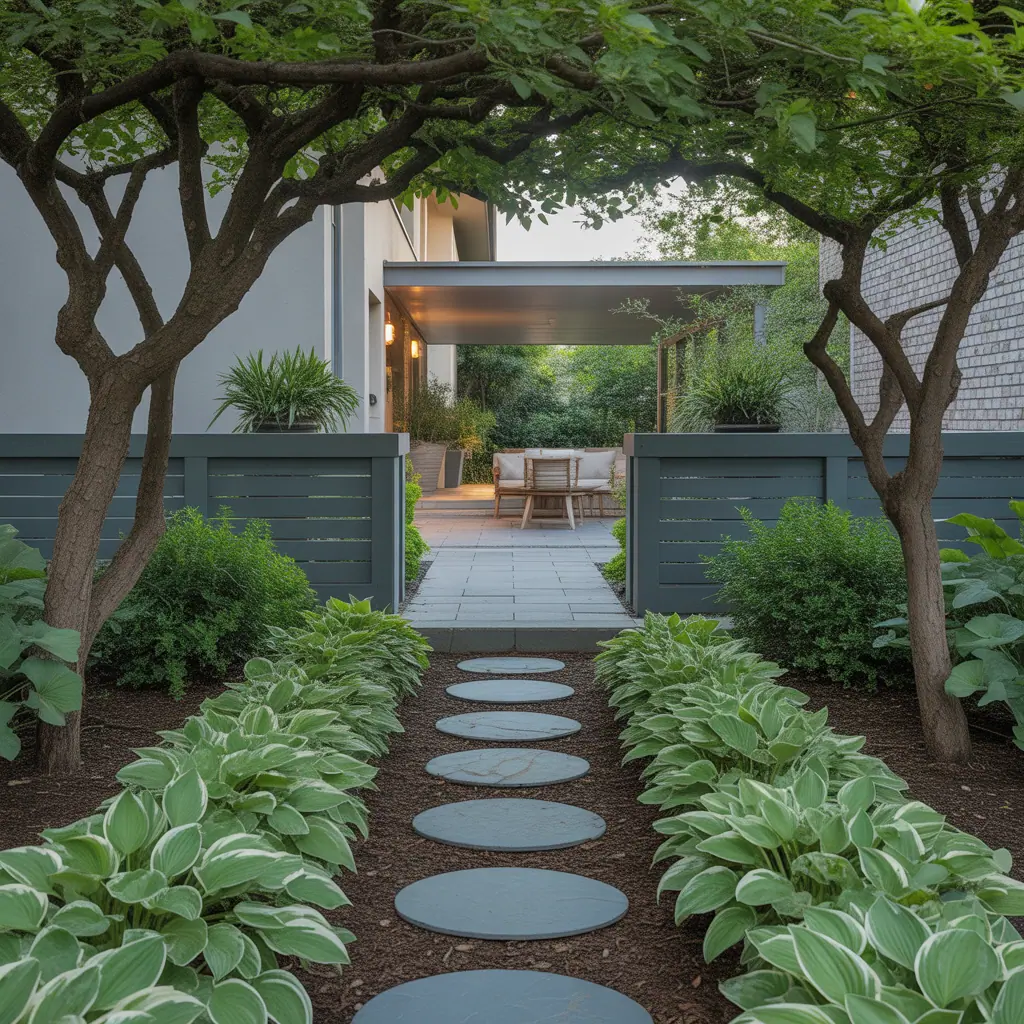front yard hosta outdoor plans garden ideas