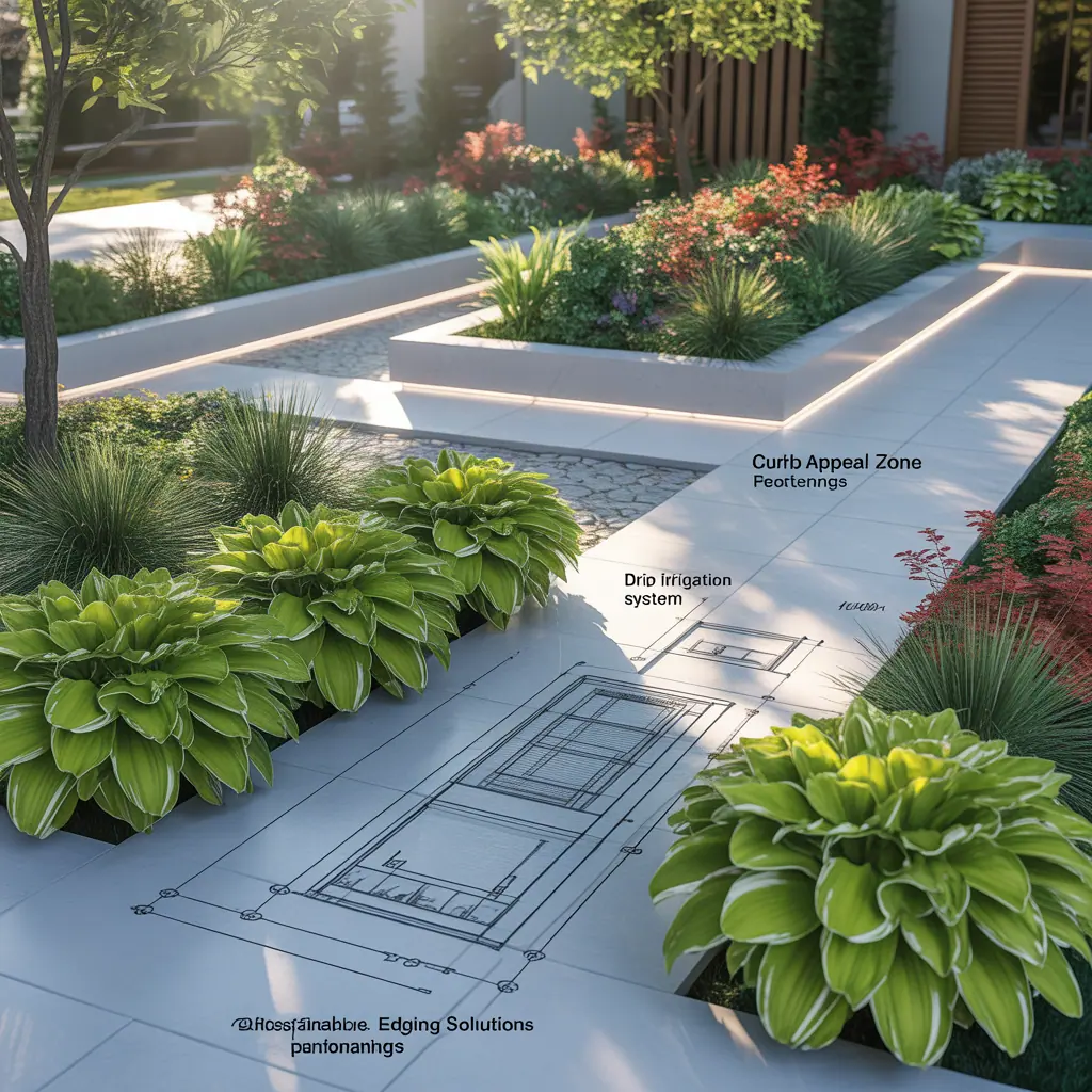 front yard hosta outdoor plans garden ideas