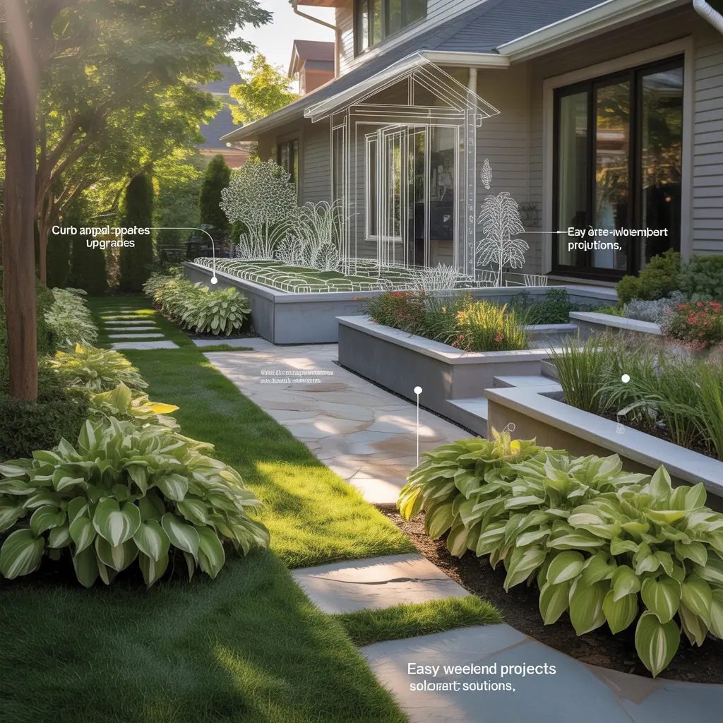 front yard hosta outdoor plans garden ideas