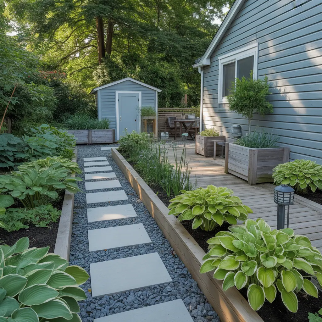 front yard hosta outdoor plans garden ideas