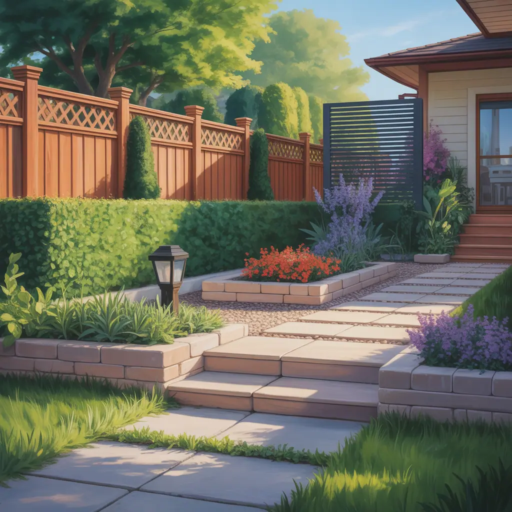 front yard property dividers ideas