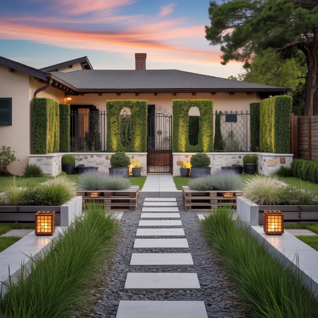 front yard property dividers ideas