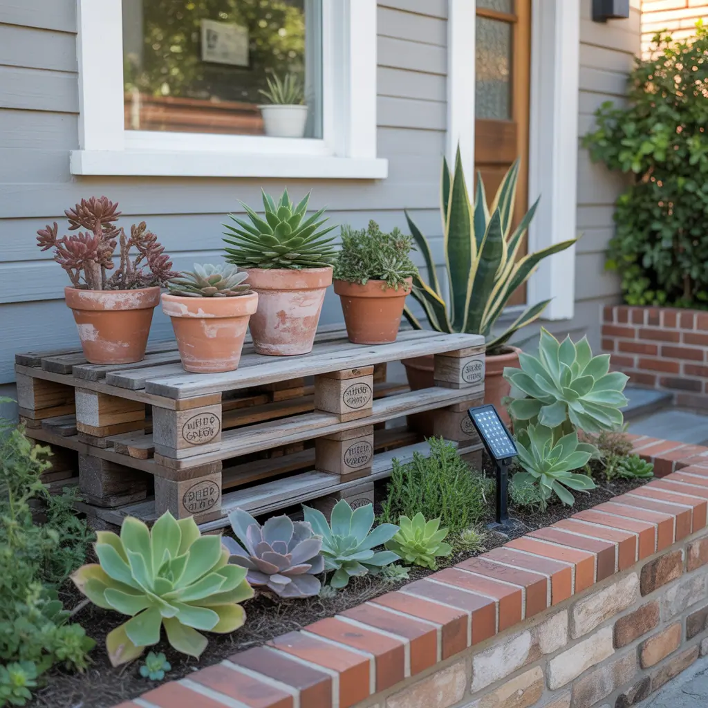 front yard succulent garden outdoor
