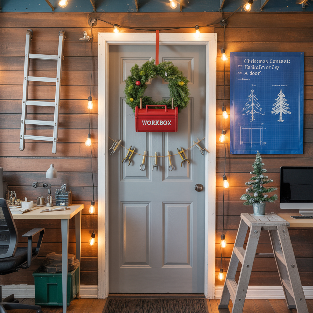 funny office door decorating christmas contest ideas