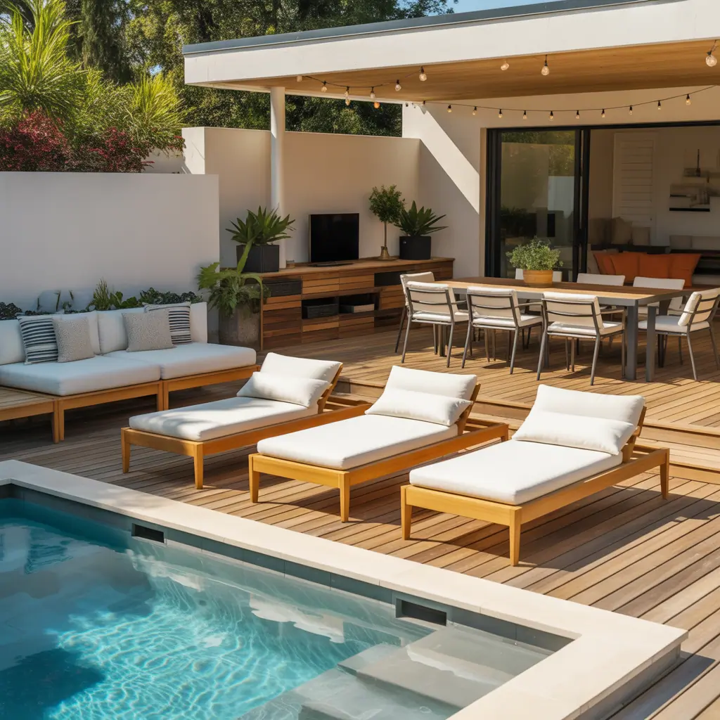furniture layout for pool deck