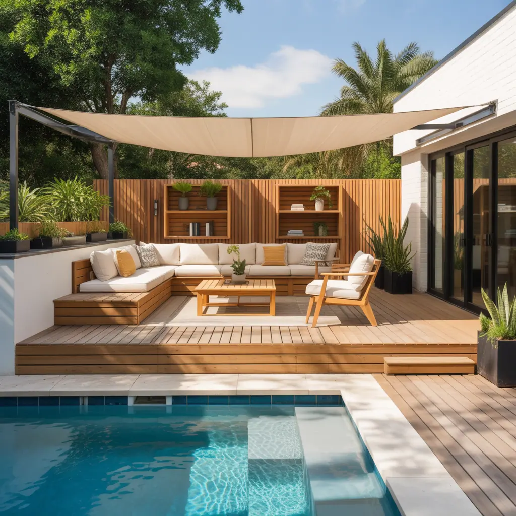 furniture layout for pool deck