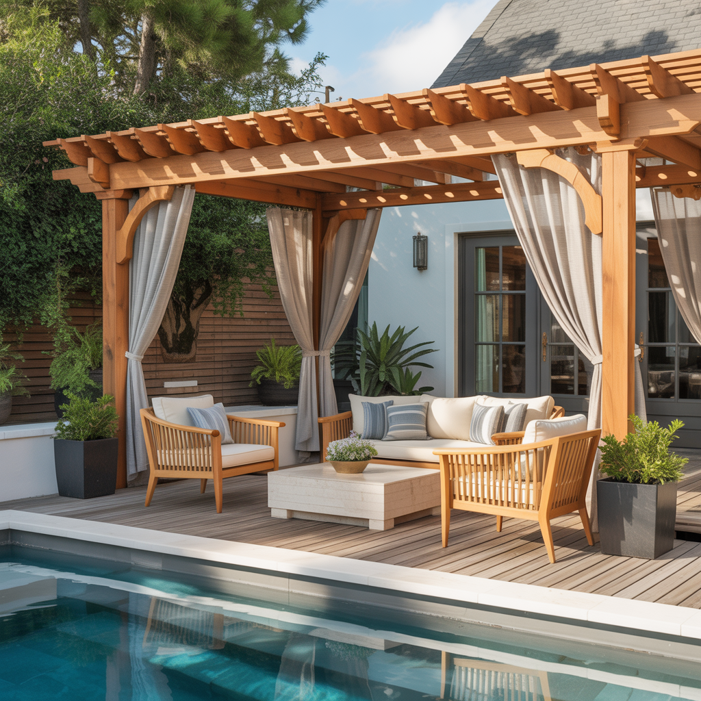 furniture layout for pool deck