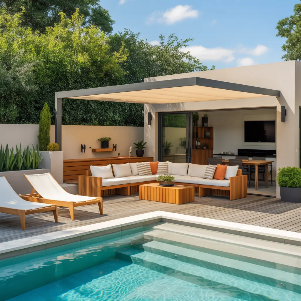 furniture layout for pool deck