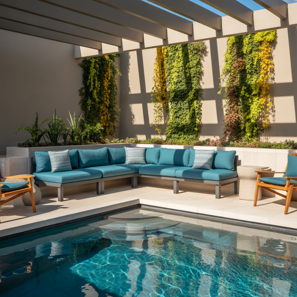 furniture layout for pool deck