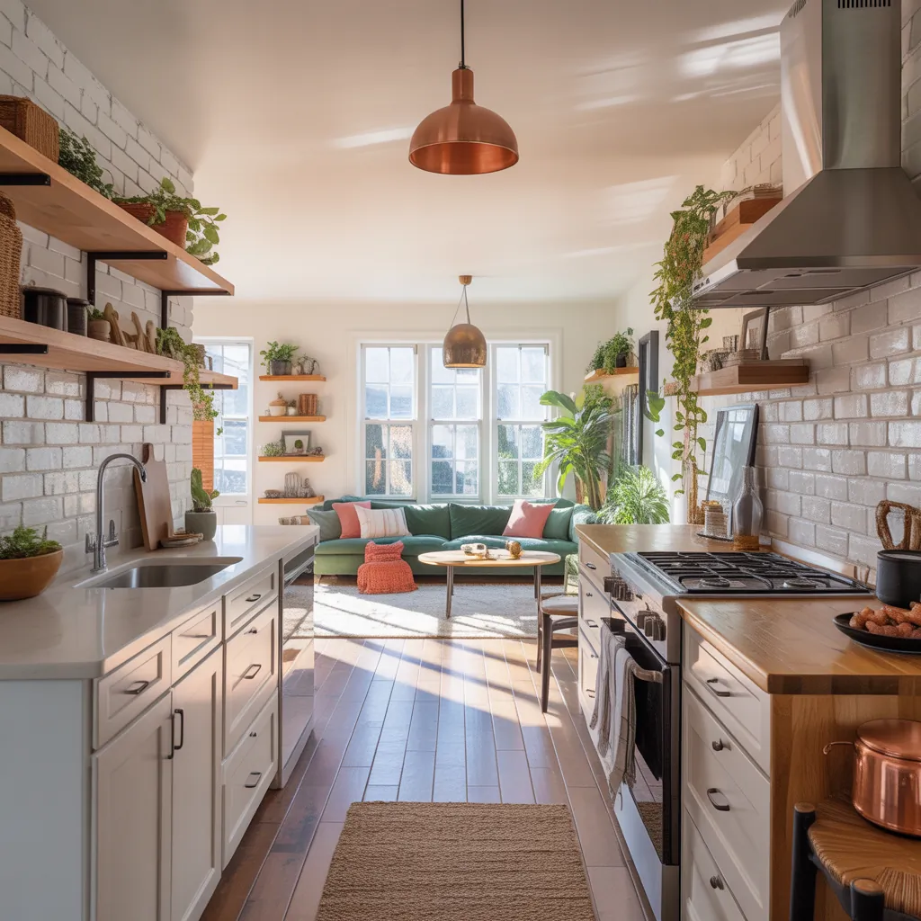 galley kitchen ideas open living room