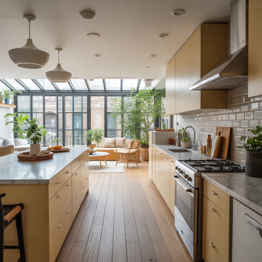 galley kitchen ideas open living room