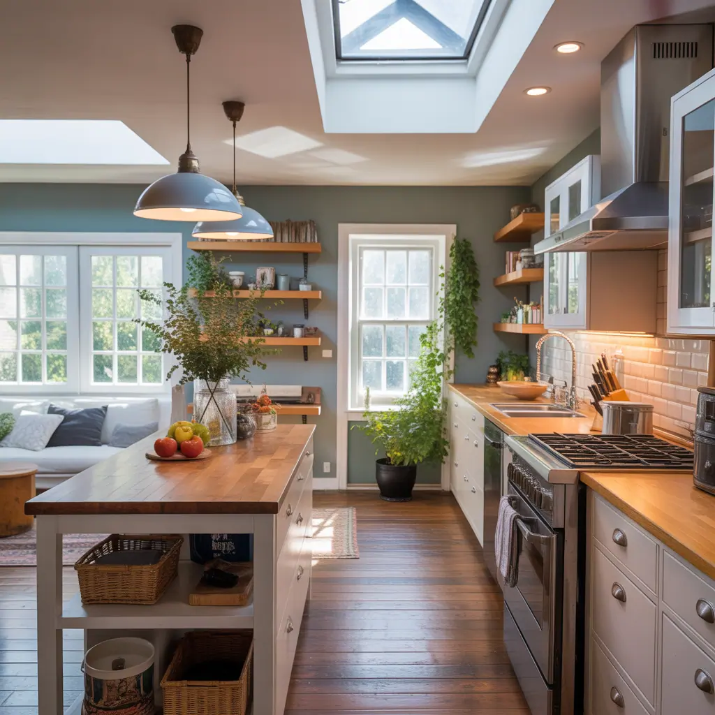 galley kitchen ideas open living room