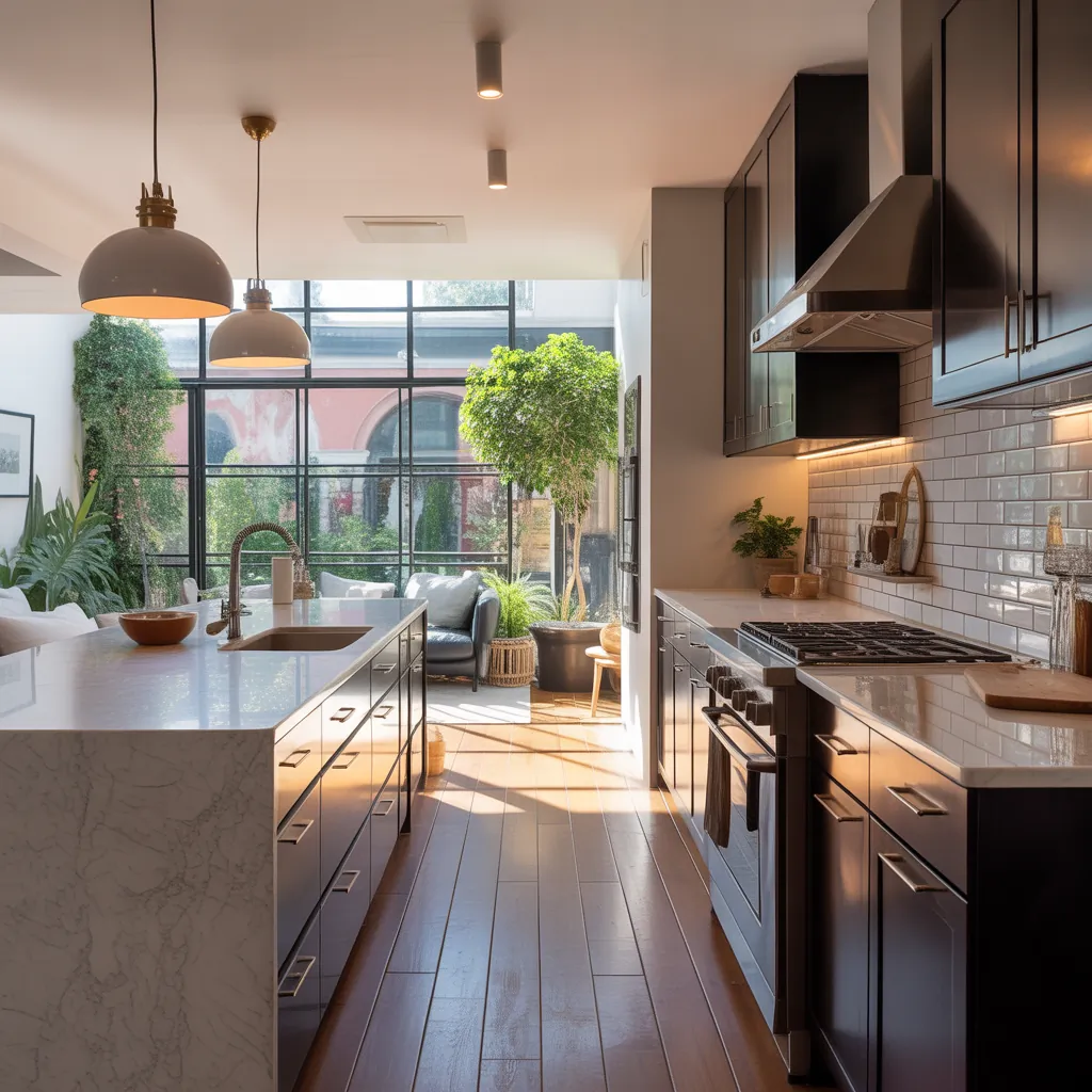 galley kitchen ideas open living room