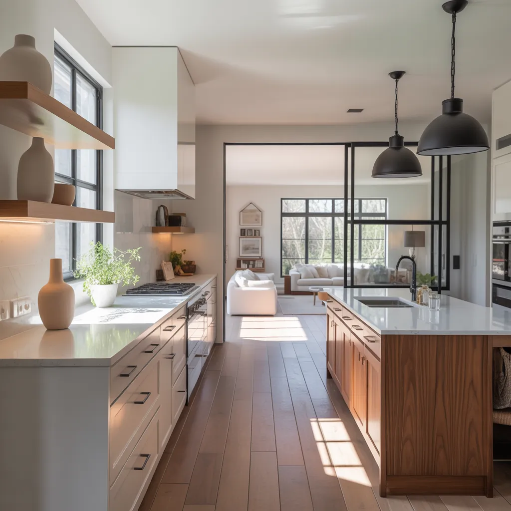 galley kitchen ideas open living room