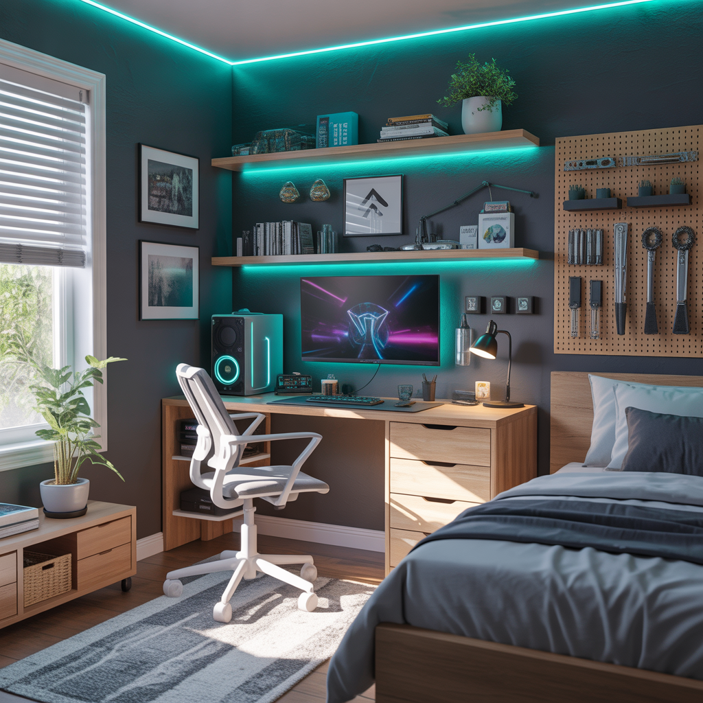 gaming room ideas small bedroom