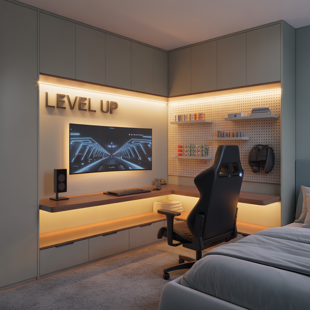 gaming room ideas small bedroom